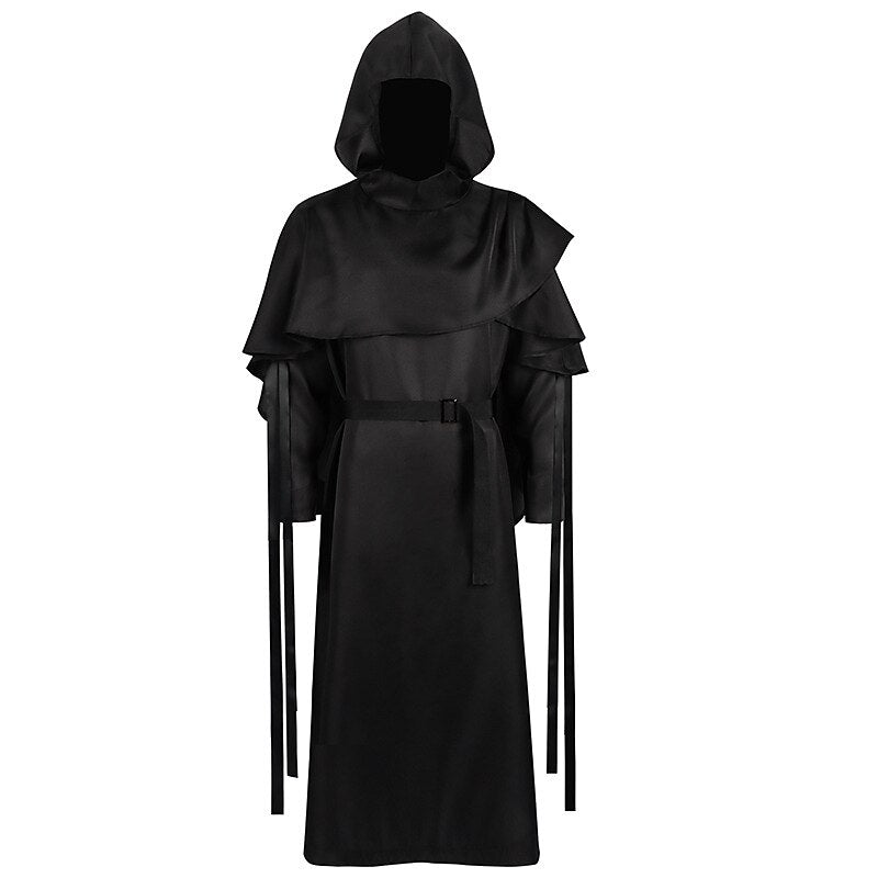 Medieval Gothic Tunic Cape With Waist Belt