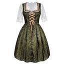 Oktoberfest Vintage Dirndl Costume with Embroidered Apron and Blouse - Retrorobe
