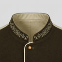 Set da uomo composto da gilet tradizionale marrone anni '20 e berretto da newsboy, 2 pezzi