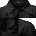 Men's Gothic Medieval Ruffle Shirt with Flare Cuffs