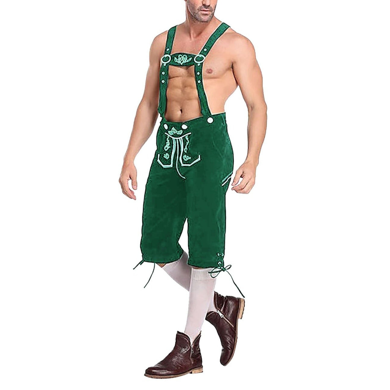 Oktoberfest Lederhosen Set with Shirt, Hat, and Socks