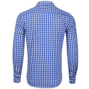 Men’s Blue Checkered Oktoberfest Shirt for Lederhosen
