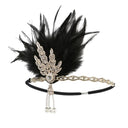5-teiliges 1920er Jahre Flapper-Accessoire-Set, Schwarz