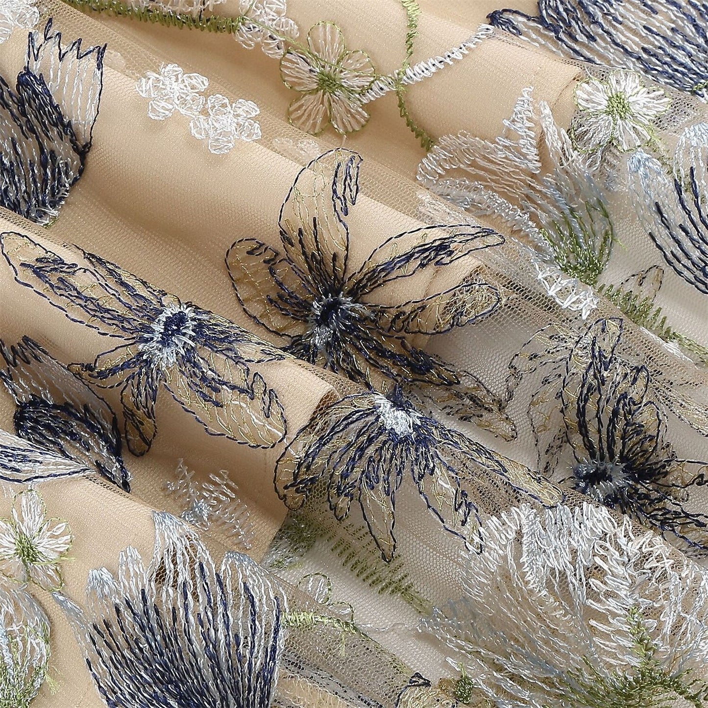 Floral Embroidered Midi Dress