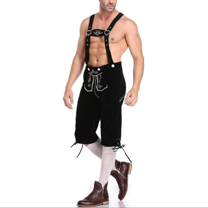 Oktoberfest Lederhosen Set with Shirt, Hat, and Socks