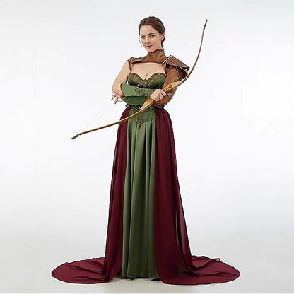 Medieval Fairy Archer Dress Set with Bracer