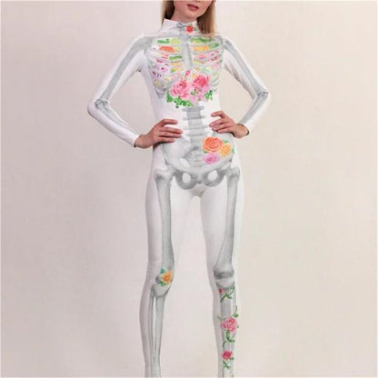 Skull Skeleton Sugar Skull Bodysuit