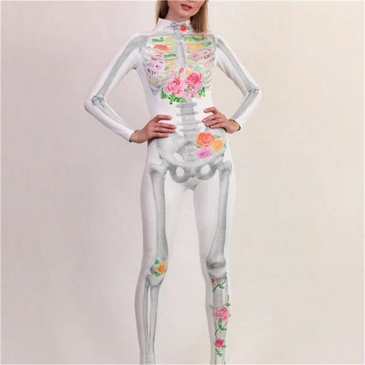 Skull Skeleton Sugar Skull Bodysuit