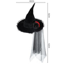 Women's Skeleton Rose Witch 4-Piece Halloween Costume Set