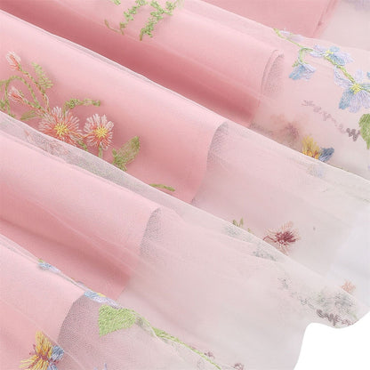 Floral Embroidered V-Neck Midi Dress