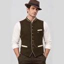 Men's 1920s Gatsby Vest & Fedora 6-Piece Vintage Set