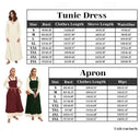 Women's Burgundy Medieval Overdress Costume Set
