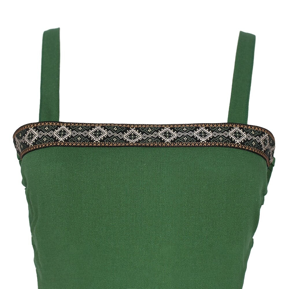 Medieval Viking Spaghetti Strap Dress with Belt