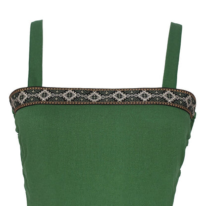 Medieval Viking Spaghetti Strap Dress with Belt