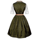Oktoberfest Vintage Dirndl Costume with Embroidered Apron and Blouse - Retrorobe