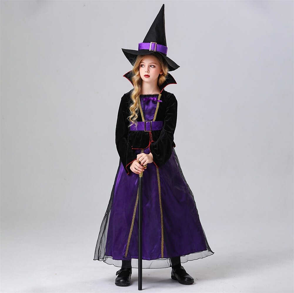 Girls' Witch Halloween Dress Cosplay Costume