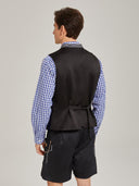 Men's Blue Bavarian Oktoberfest Velvet Vest