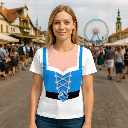 Women's Oktoberfest Dirndl Graphic T-shirt