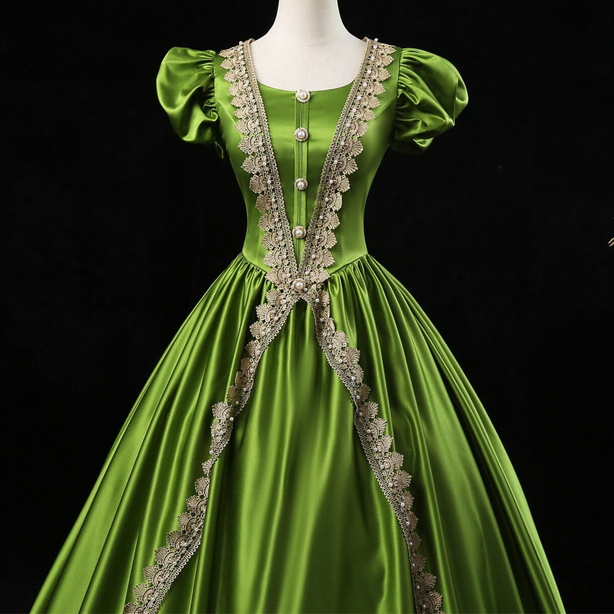 Rococo Ball Gown Puff Sleeve Dress - Retrorobe