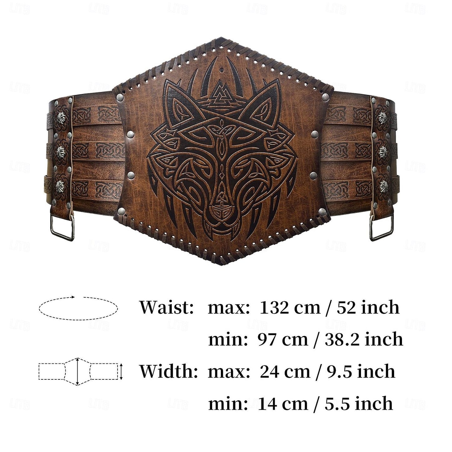 Men's Medieval Viking Armor Set: Vest, Arm Guards & Waist Belt