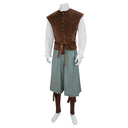Conjunto de aventurero medieval con chaleco, camisa y pantalones