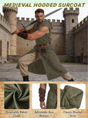 Men's Olive Green Medieval Ranger Costume Set