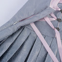 Oktoberfest Gray Dirndl Dress with Pink Lace Apron - Retrorobe