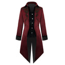 Men's Retro Vintage Steampunk Embroidered Tailcoat - Retrorobe