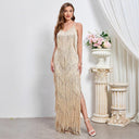 Spaghetti Strap V-Neck Gown