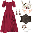 Renaissance Fairy Costume Dress with Corset & ACCs - Retrorobe