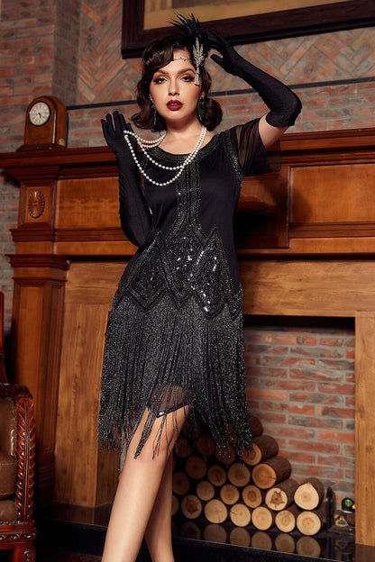 Art Deco Beaded Flapper Dress