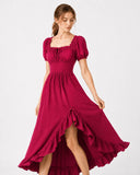 Robe de costume fantaisie elfique verte pour GN 