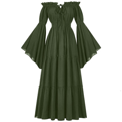 Green Retro Celtic Viking Fantasy Dress