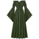 Renaissance Tiered Maxi Dress Off-Shoulder Pocket Dress - Retrorobe