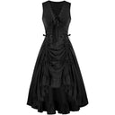 Renaissance Style Sleeveless Dress with Lace-up Waist - Retrorobe