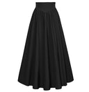 Retro Vintage Medieval Solid Color A-Line Maxi Skirt - Retrorobe