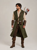Men's Olive Green Medieval Ranger Costume Set