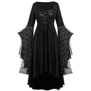 Gothic Halloween Bat Sleeve Irregular Dress - Retrorobe