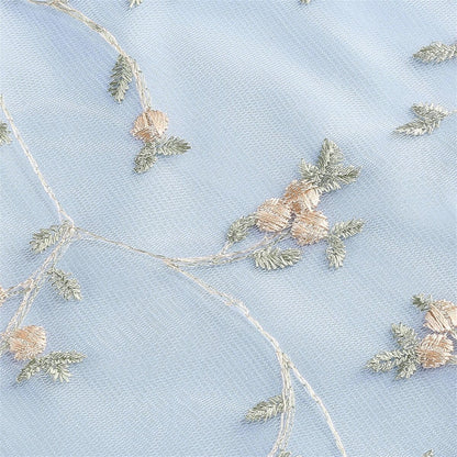 Floral Embroidered Halter Midi Dress