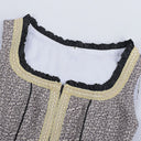 Oktoberfest Grey Dirndl Dress with Lace Apron and Blouse - Retrorobe