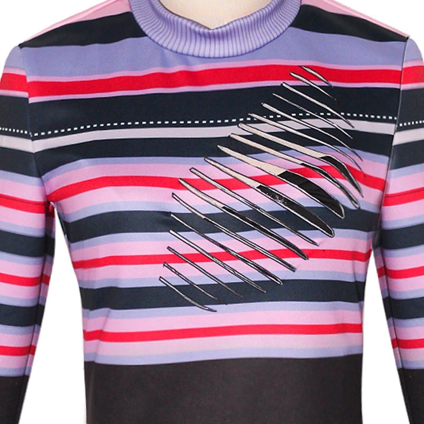 Women's Astrid Striped Distressed Sweater Dress