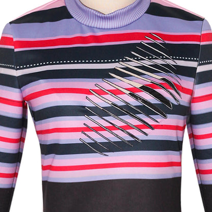 Women's Astrid Striped Distressed Sweater Dress