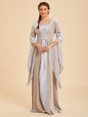 Women's Ivory Medieval Queen Gown & Fur-Trimmed Cloak Costume Set