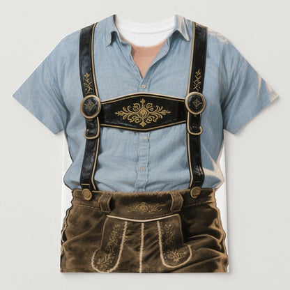 Men's Oktoberfest Lederhosen Graphic T-shirt