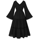 Renaissance Dress Embroidery Bell Sleeves A-Line Dress - Retrorobe