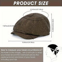 Set da uomo composto da gilet tradizionale marrone anni '20 e berretto da newsboy, 2 pezzi