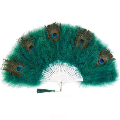1920s Black Peacock Fan