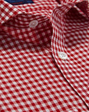 Men's Red Gingham Oktoberfest Shirt for Lederhosen