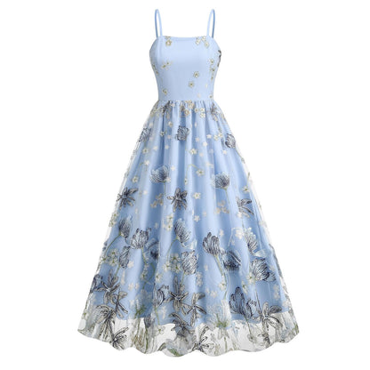 Floral Embroidered Midi Dress