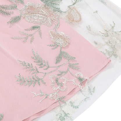 Floral Embroidered Sweetheart Midi Dress